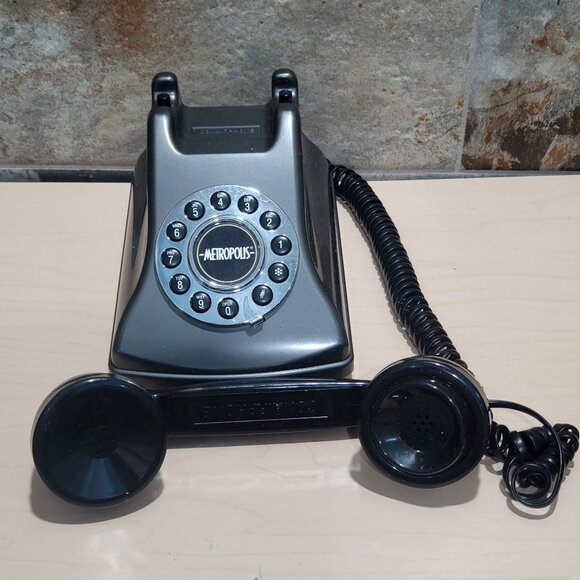 Metropolis Retro Push Button Rotary Desktop Telephone Conair - Picture 4 of 12